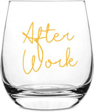 Before and After Work Coffee Mug and Wine Glass Gift Set