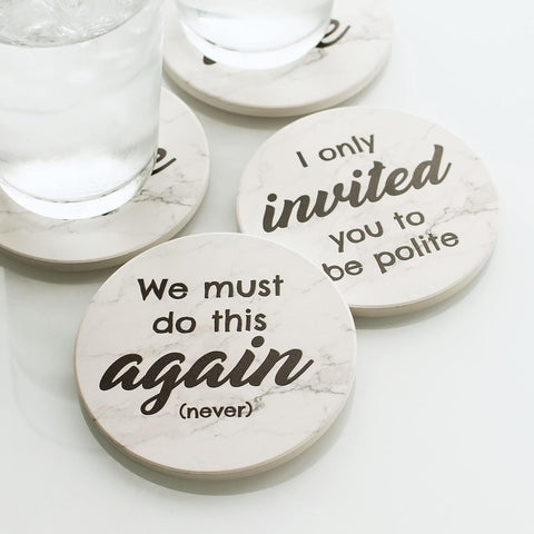 Novelty Rude Coasters - Set of 4