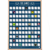 Scratch Off Bucket List 100 Video Games Poster