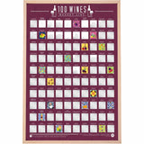 Scratch Off Bucket List 100 Wines Poster