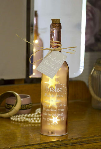 Light Up LED Special Sister Starlight Bottle Gift