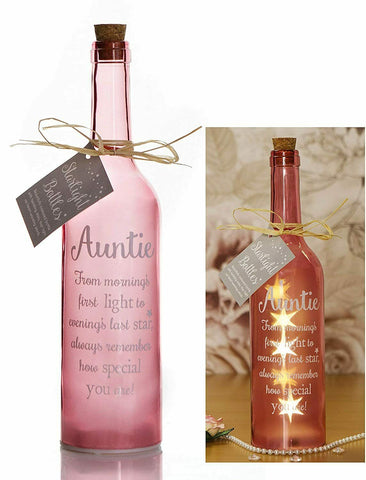 Light Up LED Auntie Starlight Decorative Bottle Gift