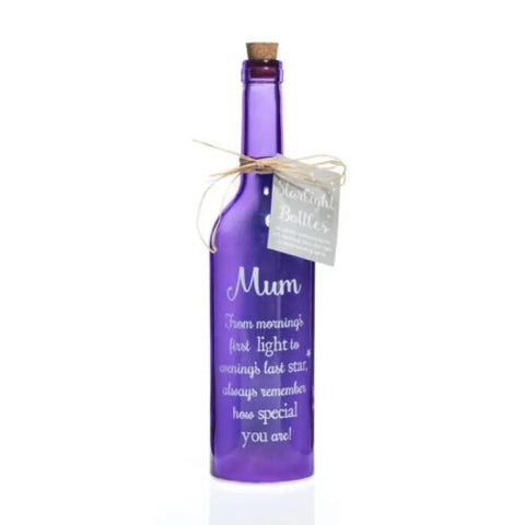 Light Up LED Mum Birthday Glass Starlight Bottle Gift