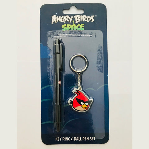 Angry Birds Space Keyring and Ballpoint Pen Set